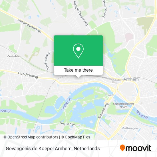 Gevangenis de Koepel Arnhem map
