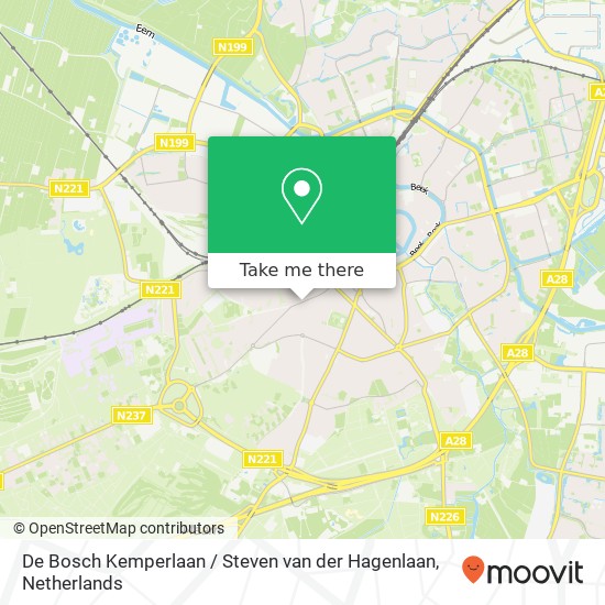 De Bosch Kemperlaan / Steven van der Hagenlaan map