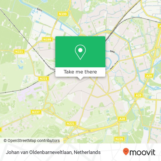 Johan van Oldenbarneveltlaan map