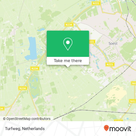 Turfweg map