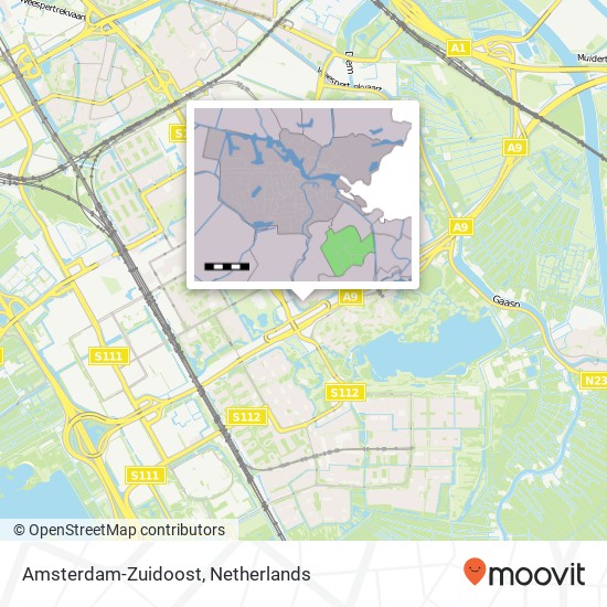 Amsterdam-Zuidoost map