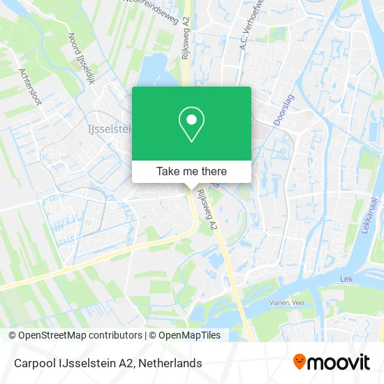 Carpool IJsselstein A2 map