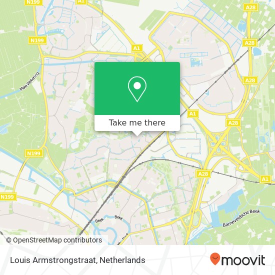 Louis Armstrongstraat Karte