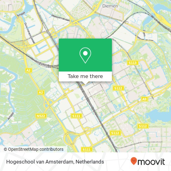 Hogeschool van Amsterdam map