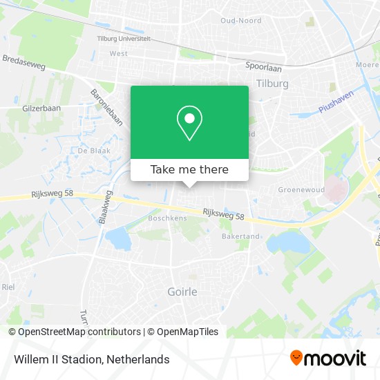 Willem II Stadion map