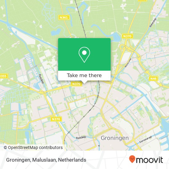 Groningen, Maluslaan Karte