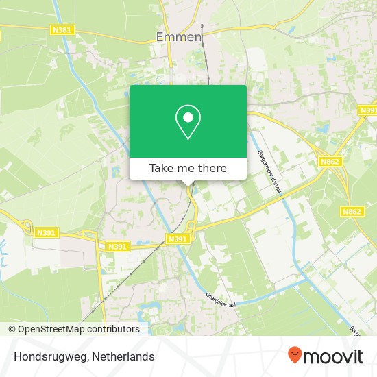 Hondsrugweg map