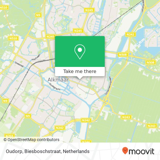 Oudorp, Biesboschstraat Karte