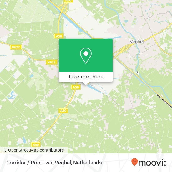 Corridor / Poort van Veghel map