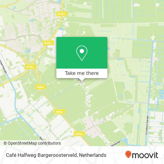 Café Halfweg Bargeroosterveld Karte