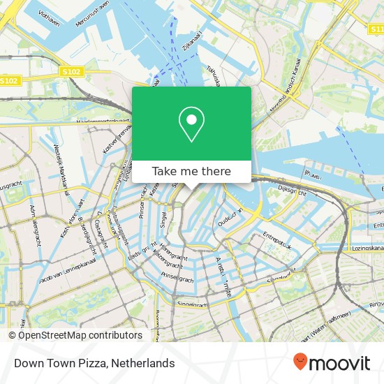 Down Town Pizza map