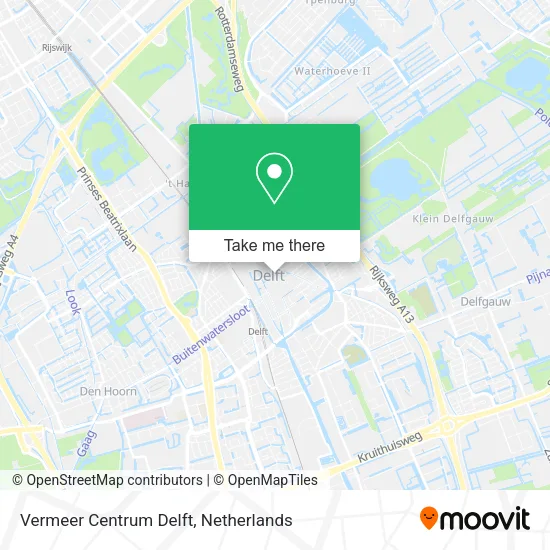 Vermeer Centrum Delft map