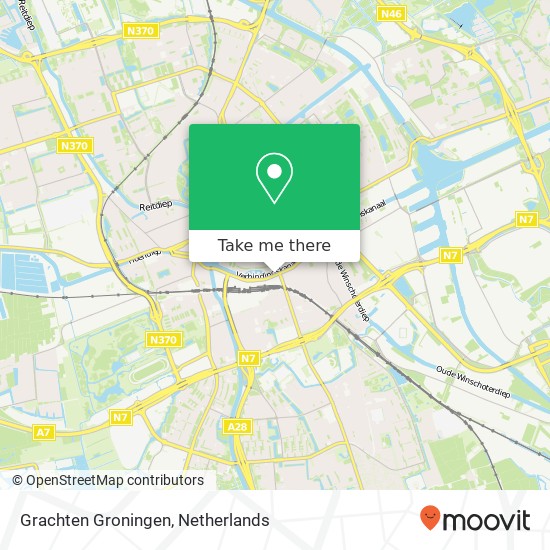 Grachten Groningen map