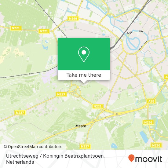 Utrechtseweg / Koningin Beatrixplantsoen map