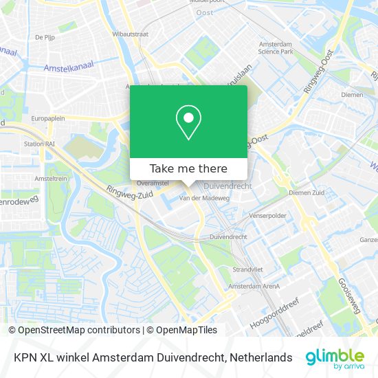 KPN XL winkel Amsterdam Duivendrecht map