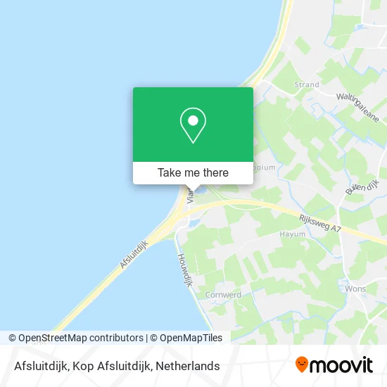 Afsluitdijk, Kop Afsluitdijk map