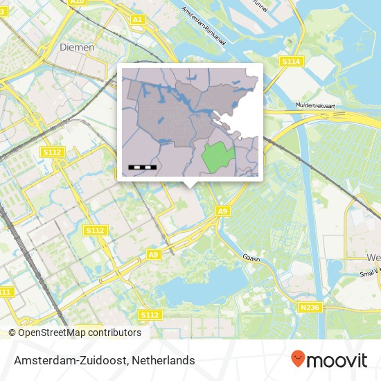 Amsterdam-Zuidoost map