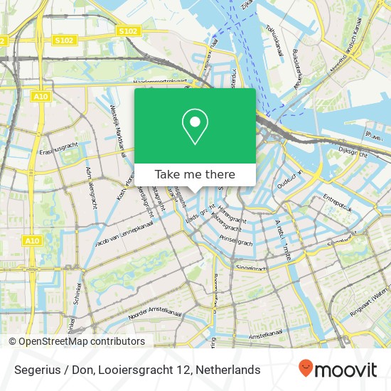 Segerius / Don, Looiersgracht 12 map