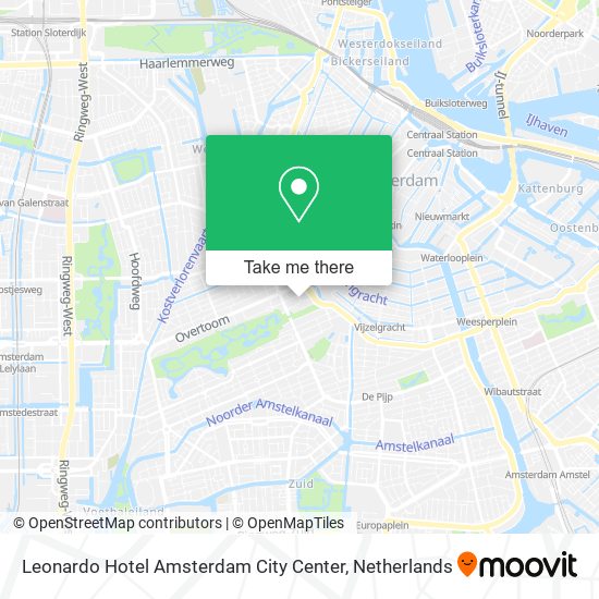 Leonardo Hotel Amsterdam City Center Karte