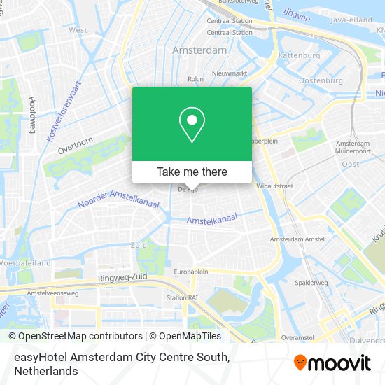 easyHotel Amsterdam City Centre South Karte
