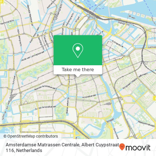 Amsterdamse Matrassen Centrale, Albert Cuypstraat 116 map