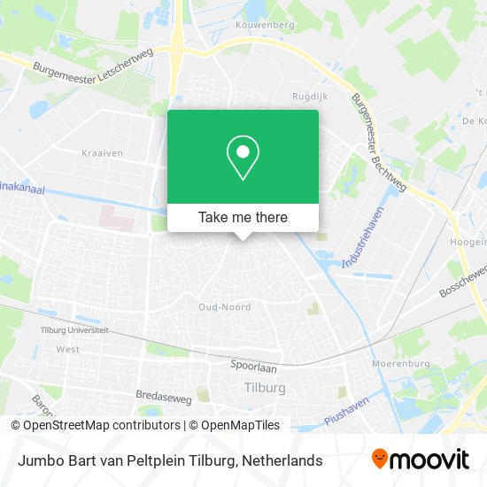 Jumbo Bart van Peltplein Tilburg map