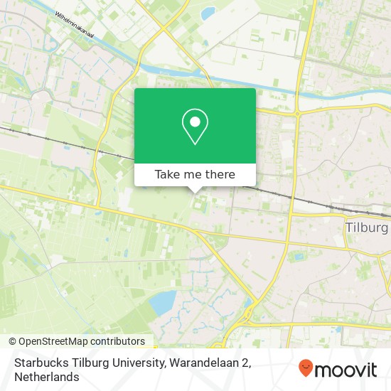 Starbucks Tilburg University, Warandelaan 2 Karte