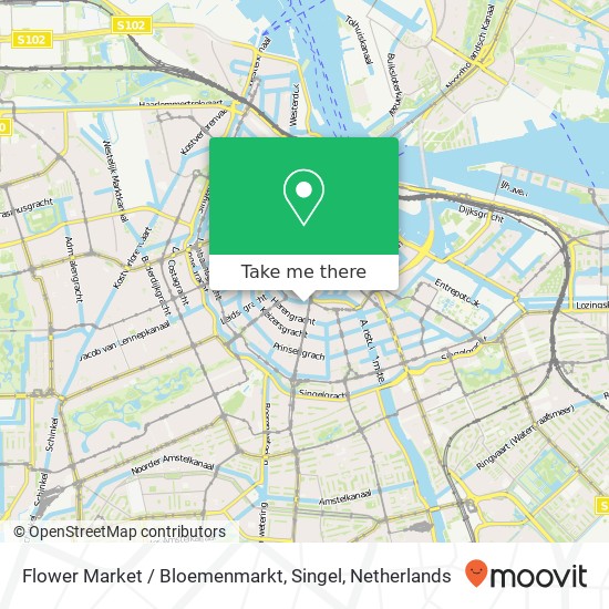 Flower Market / Bloemenmarkt, Singel Karte