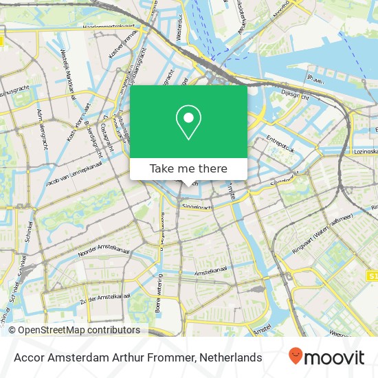 Accor Amsterdam Arthur Frommer, Noorderstraat 46 Karte