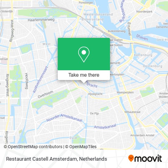 Restaurant Castell Amsterdam map