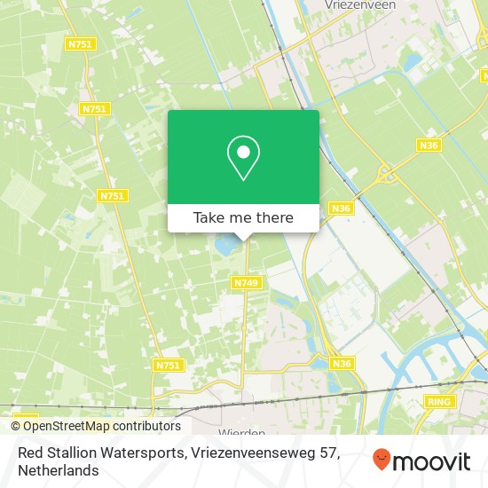 Red Stallion Watersports, Vriezenveenseweg 57 map