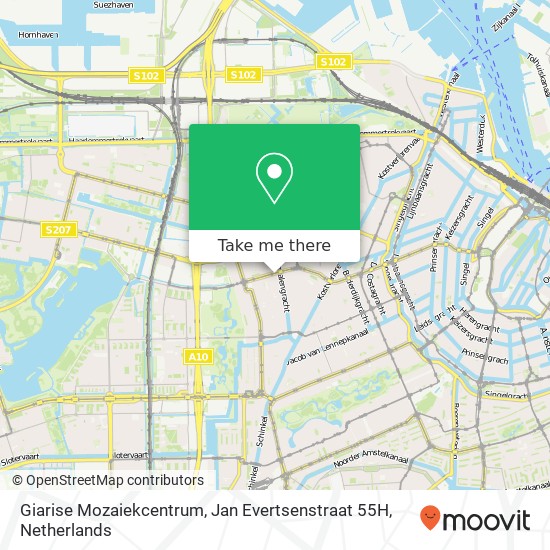 Giarise Mozaiekcentrum, Jan Evertsenstraat 55H map