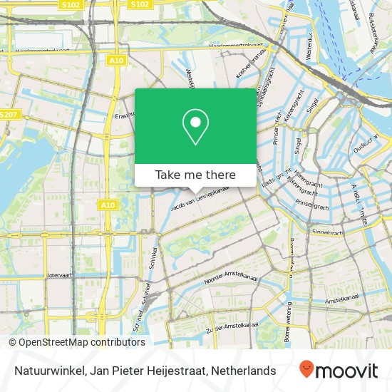 Natuurwinkel, Jan Pieter Heijestraat Karte