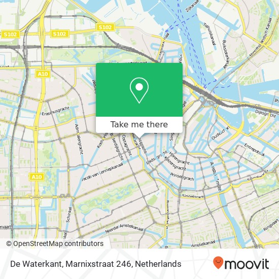 De Waterkant, Marnixstraat 246 map