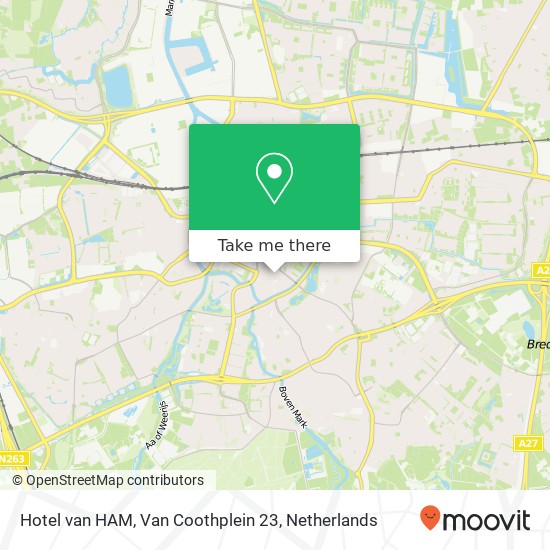 Hotel van HAM, Van Coothplein 23 map