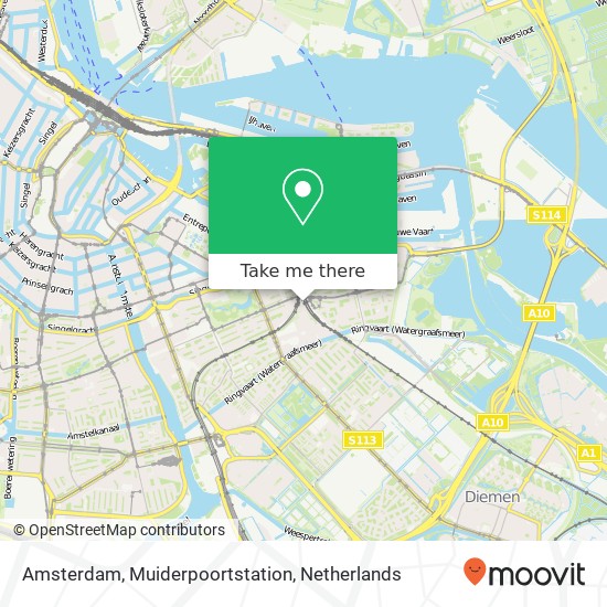 Amsterdam, Muiderpoortstation map