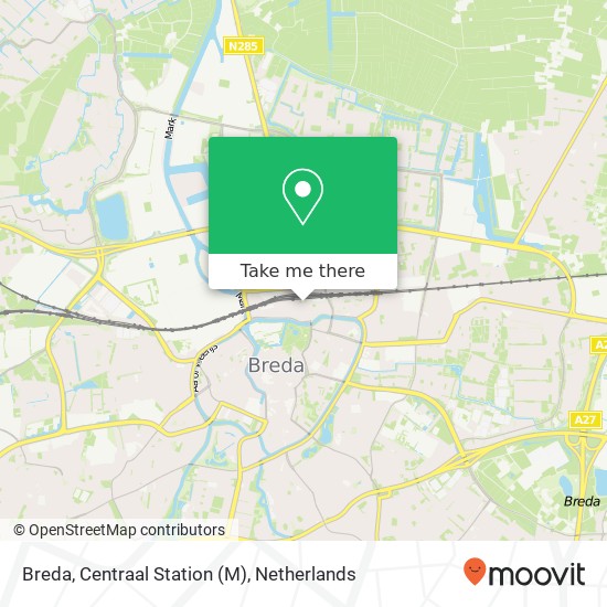 Breda, Centraal Station (M) map