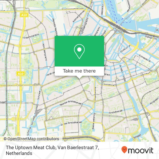 The Uptown Meat Club, Van Baerlestraat 7 map