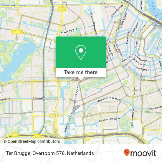 Ter Brugge, Overtoom 578 map