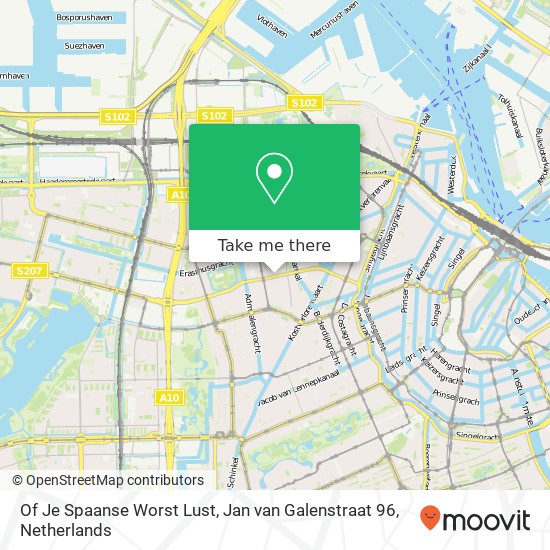 Of Je Spaanse Worst Lust, Jan van Galenstraat 96 map