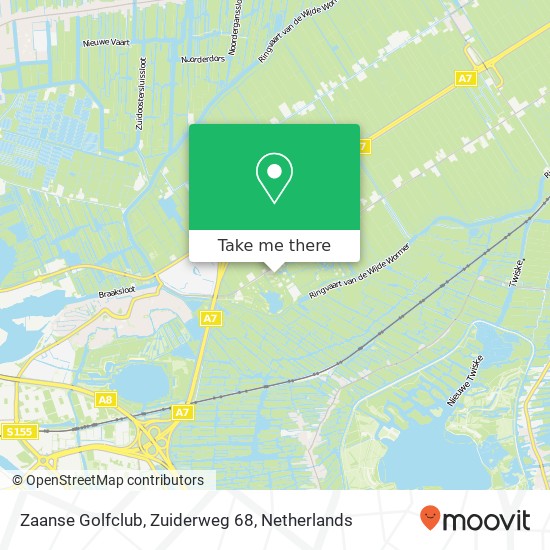 Zaanse Golfclub, Zuiderweg 68 map