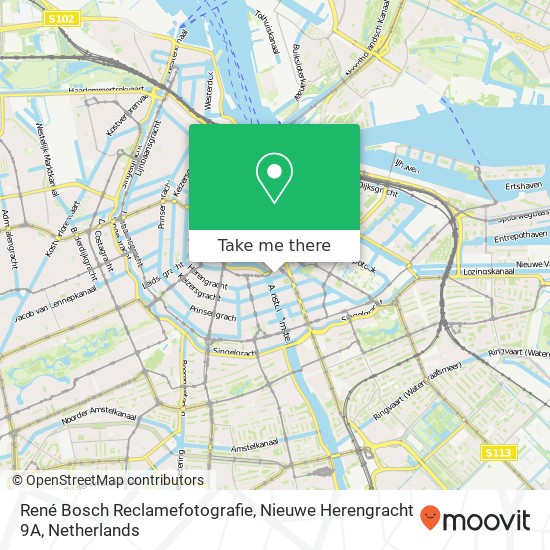 René Bosch Reclamefotografie, Nieuwe Herengracht 9A Karte