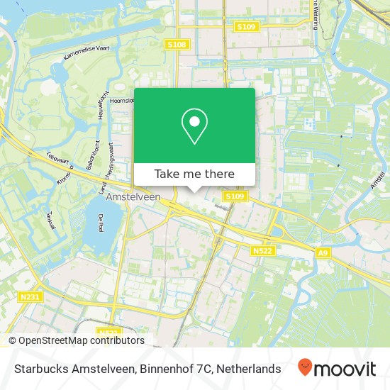 Starbucks Amstelveen, Binnenhof 7C map