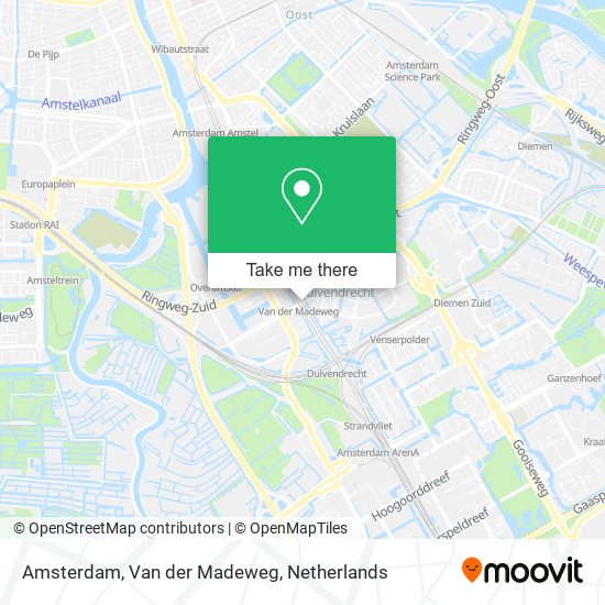 Amsterdam, Van der Madeweg Karte