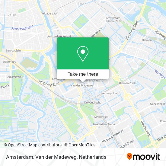 Amsterdam, Van der Madeweg map