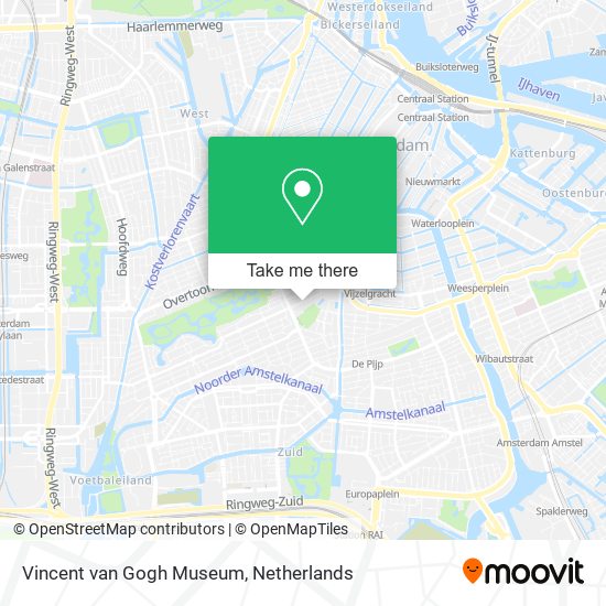 Vincent van Gogh Museum map