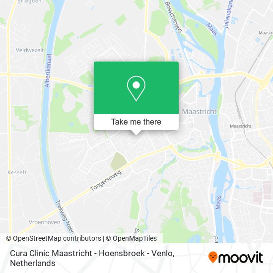 Cura Clinic Maastricht - Hoensbroek - Venlo map