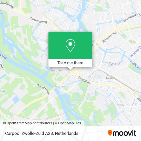 Carpool Zwolle-Zuid A28 map