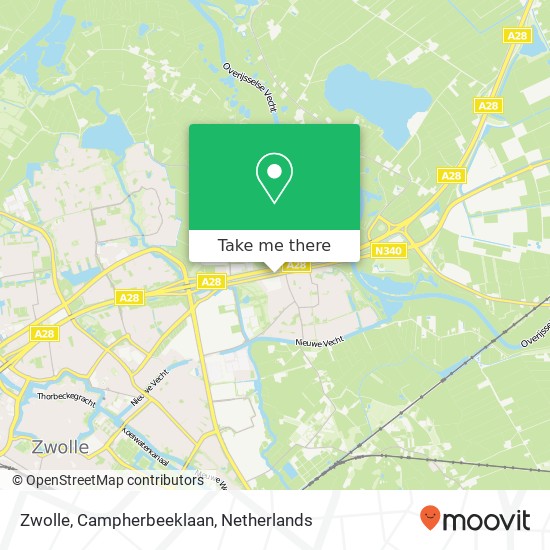 Zwolle, Campherbeeklaan Karte