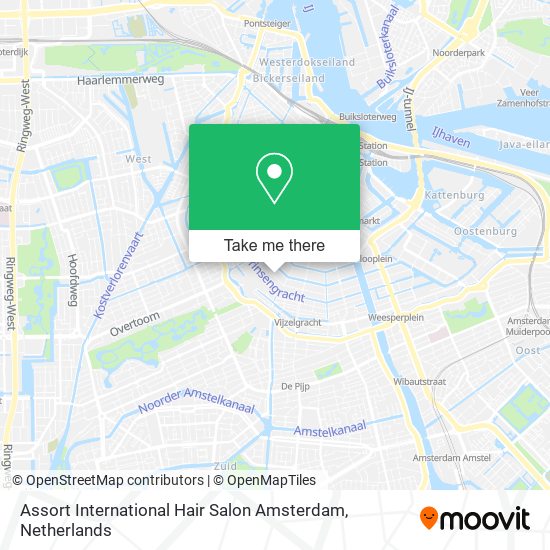 Assort International Hair Salon Amsterdam Karte